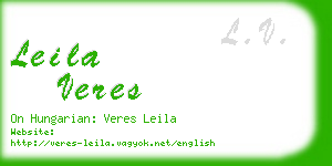 leila veres business card